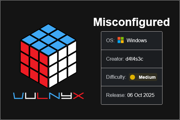 Thumbnail for VulNyx - Misconfigured